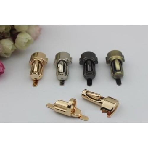 6 PCS/lot) 4 color plating high-end DIY leather handbags long switch lock decorative accessories