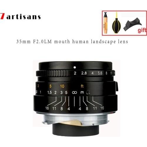 7 artisans 35mm f2.0 M-mount Lens Large Aperture paraxial for Leica Cameras M M240 M3 M5 M6 M7 M8 M9 M9P M10 Black Silver