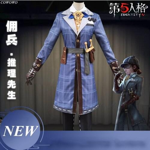 Anime! Identity V Naib Subedar Mr. Reasoning QiZhen Fasion Uniform Cosplay Costume Halloween Party Role Play Suit 2021 NEW
