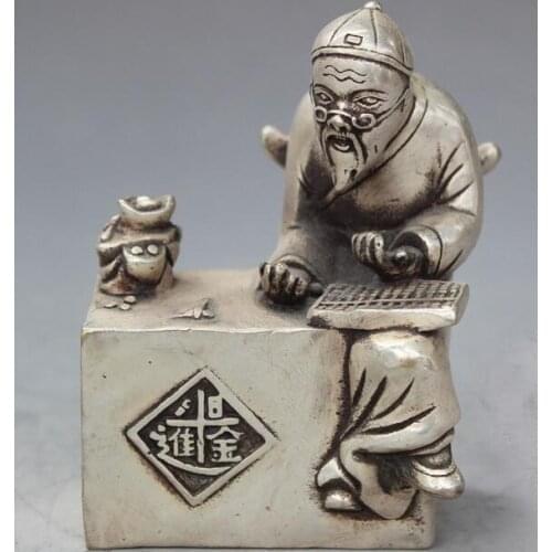 Ancient bronze symbolized money sculpture - "Earning large quantities of gold each day" Figure statue