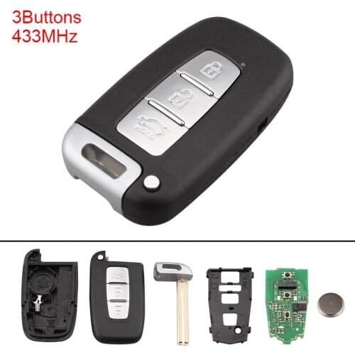 Keyless Uncut Flip Remote Key Fob with PCF7952 Chip SY5HMFNA04 Fit for HYUNDAI-I30 I45 Ix35 Genesis Equus-Veloster-Tucson