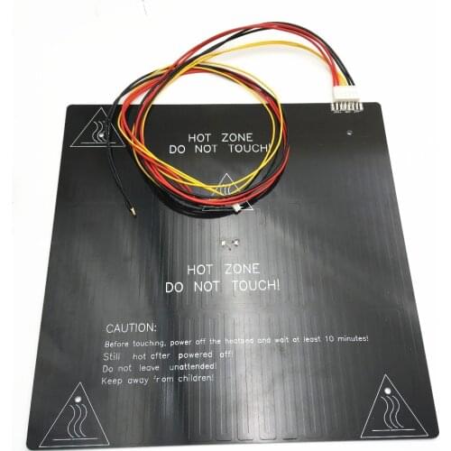 Funssor 24V 220W Large Printing Size Aluminum Heated Bed Upgraded Aluminum Heating Bed Hotbed for CR-10 310*310*3mm