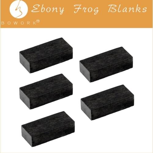 BOWORK 5PCS Ebony Frog Blanks For Violin Bow Makers DIY Viola Bow Parts