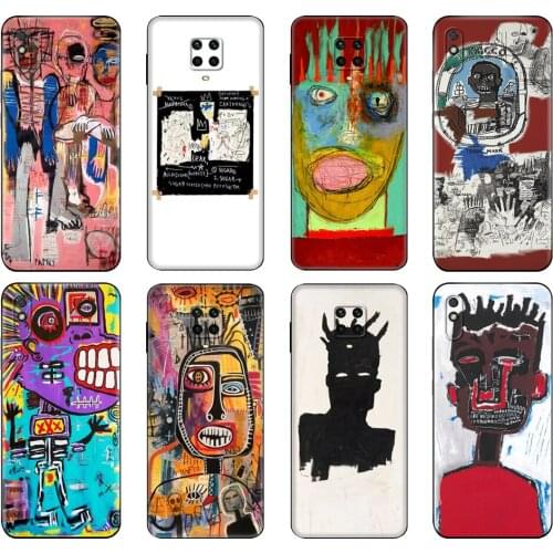 Black tpu Case For Xiaomi Redmi 7A 8 8A 9 9A 9C Case Redmi Note 8T 8 Pro T Note9 9S 9 Pro Case Jean Michel Basquiat Art Graffiti