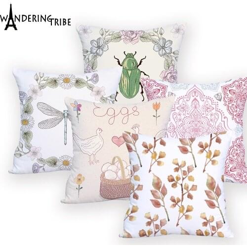 Plant Pouf Pillow Colorful Decorative Pillow Gifts New Pillow Case Geometirc Cushion Covers Home Sofa Soft Wholesaler