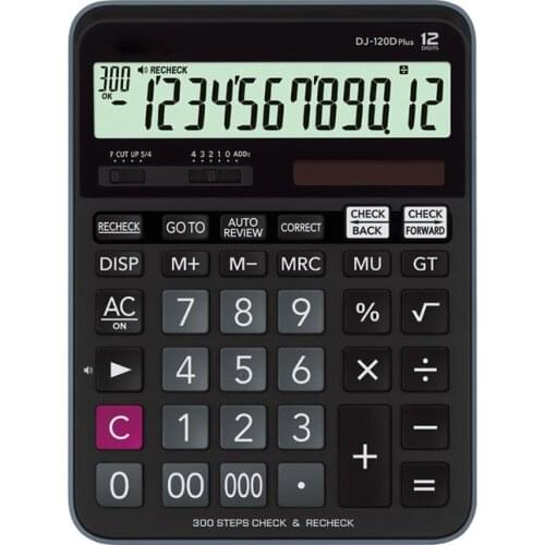 DJ-120DPLUS Upgraded Office Calculator Financial Accounting Multifunctional Solar Energy