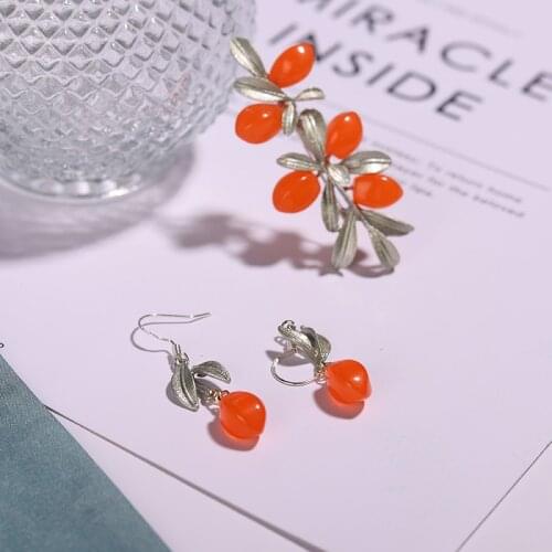 Cherry Tomatoes Enamel Pins Earrings Brooches Fashion Accessories on Backpack Cap Gift for People Who Love Fruit Jewelry