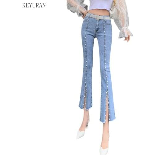 KEYURAN Women's Flared Jeans