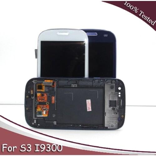 Lcd s3 i9300 Compatible For Samsung Galaxy S3 LCD Display+Touch Screen S3 I9300 Display Digitizer Assembly+frame Replacement