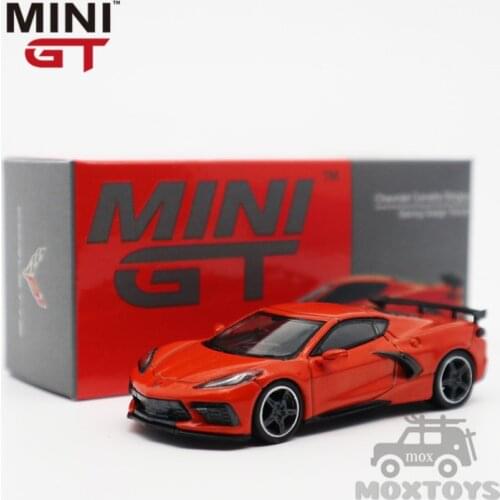 MINI GT 1:64 Chevrolet Corvette Stingray 2020 Sebring Orange Tintcoat RHD Diecast Model Car