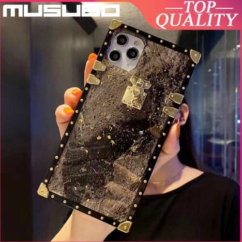 MUSUBO Luxury 3D Glitter Blu-ray Square Silicone case For Samsung S20 Note 20 10 Cover For iPhone 12 11 Pro XR XS MAX 7 8 plus