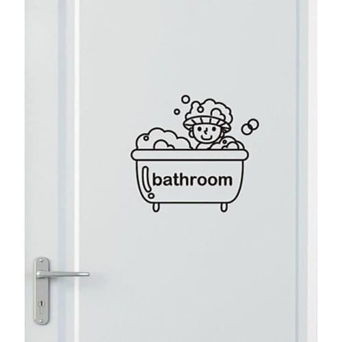 Bathroom Kids Bathing Shower Wall Stickers Art Design Home Decoration Wall Decals for Window Glass Stickers Home Decor PVC