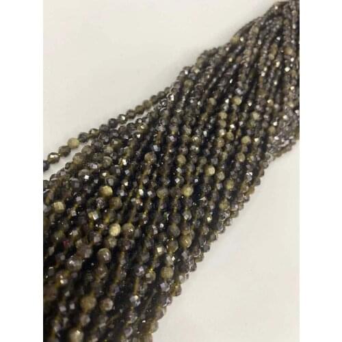 AAAA natural quartz yaoshi cutting surface 2mm / 3mm / 4mm stone jewelry DIY boutique 38cm