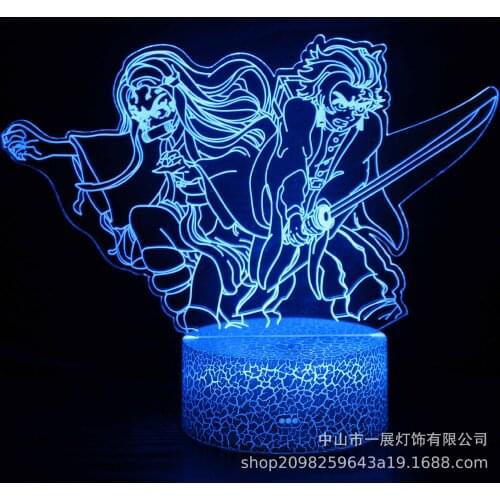 TAKARA TOMY Ghost Slayer Smart Seven 7/16 Color 3D Night Light LED Table Lamp Children Toy Holiday Gift Birthday Gift Decoration