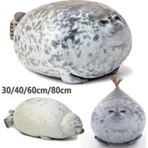 Fat Blob Seal Pillow Chubby Plush Pillow Kawaii Cushion Japan Fluffy Plush Seal Pillow Angry Chubby Seal Pillow Stuffed Plush