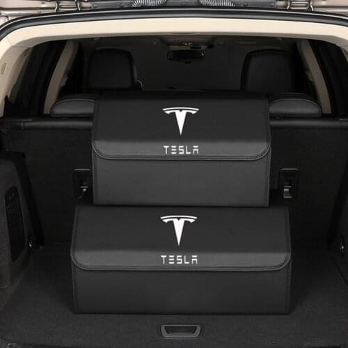Car Storage Box Front Rear Trunk Folding Storage Box Multi-function Container For Tesla Model 3 X S Y Interior Accessories