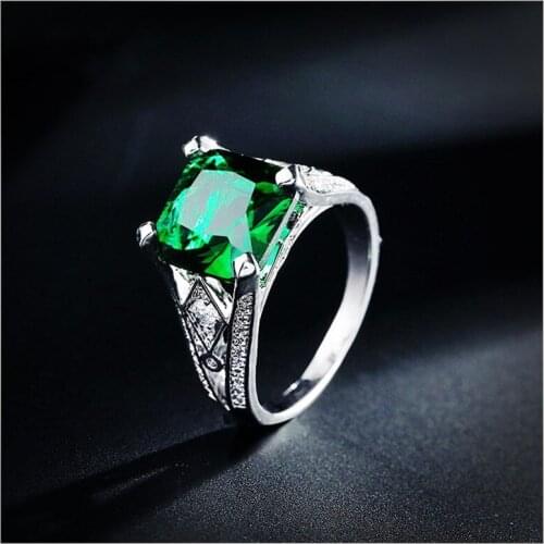 Copper Plated White Gold Jewelry Rings For Women Couple Rings AAA Cubic Zirconia Stone