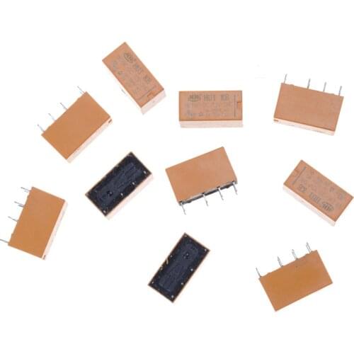 10pcs/lot HK19F-DC12V-SHG Power Relays 8 Pin Power Relays HK19F DC 12V SHG Coil DPDT Mini Power Relays Set PCB Type