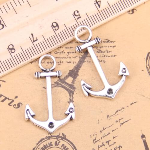 48pcs Jewelry Charms anchor sea 33x20mm Antique Silver Plated Pendants Making DIY Handmade Tibetan Silver Jewelry