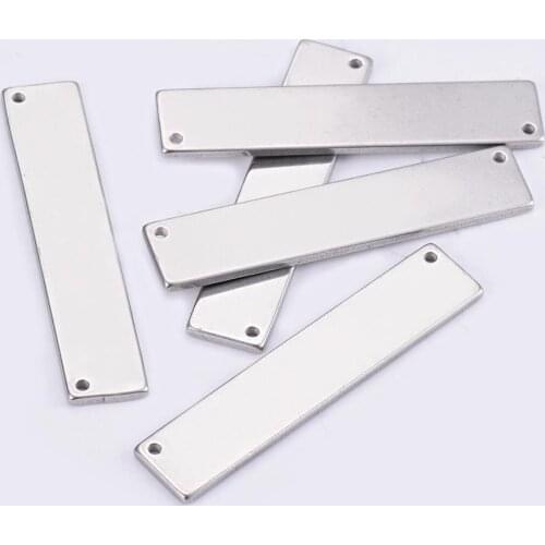 5 pcs Stainless Steel Jewelry Name ID Pendant,Choker Necklace Jewelry Findings DIY Tags for Customized Name