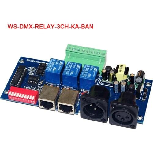 High Voltage 3 CH 4 CH Channels DMX512 Decoder Relays LED RGB RGBW Controller AC110V 220V XRL RJ45 Relay switch For Lamp Light