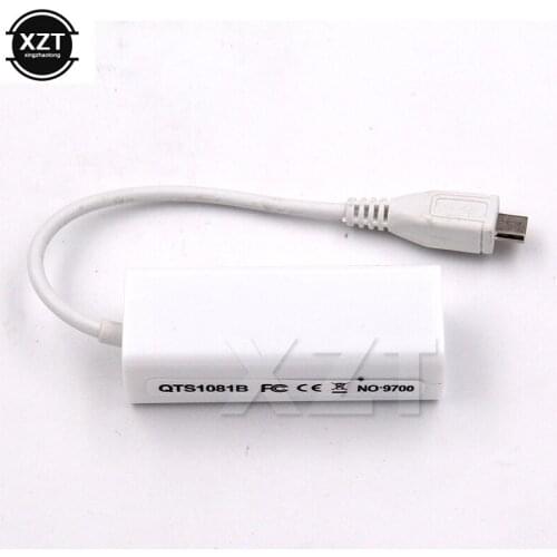 Micro USB 2.0 Male To RJ-45 Female 5-Pin Ethernet LAN Network Card Adapter For Windows 7/8/10 Android Tablet IC Ethernet LAN Hot