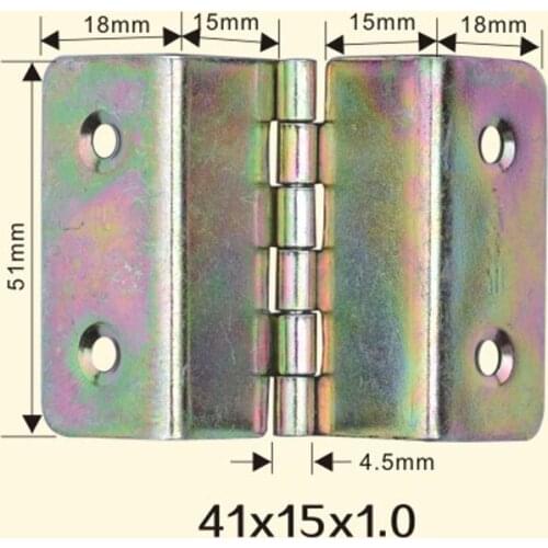 Freeshipping 41*15*1mm Iron Metal Hinge Sewing Machine Folding Table Furniture Flip Tray Hinges Big Door Hinges