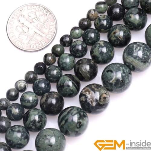 4mm 6mm 8mm 10mm Natural Dark Blue Rhyolite Kambaba Jaspers Round Beads For Jewelry Making Strand 15"DIY Bracelet Necklace Beads