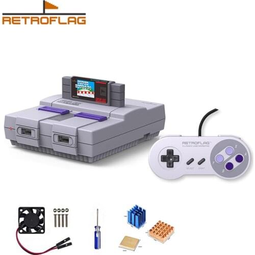 Retorflag SUPERPi Case Deluxe with Edition-U Classic USB Wired Controller for Raspberry Pi 3B+ 2B 3B Deluxe Edition UCase Set