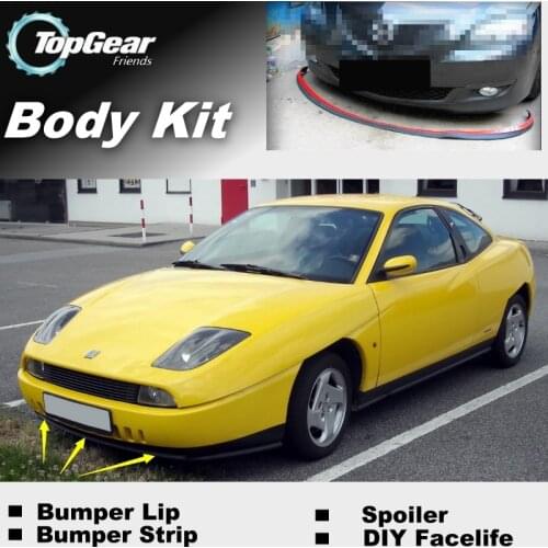 Bumper Lip Deflector Lips For Fiat Coupe Front Spoiler Skirt For TopGear Fans Car View Tuning / Body Kit / Strip