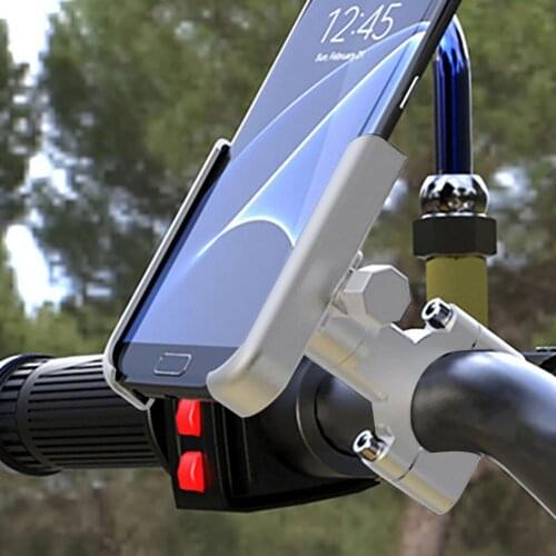 Universal Bicycle Handlebar Phone Holder Rotatable Aluminum Alloy Bracket MTB Bike Motorcycle Scooter Smartphone Stand 4-7 Inch