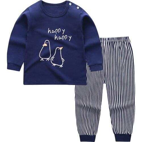 Children autumn and winter cotton baby clothes and long pants baby pajamas home service teenager pijamas 1-2 4 5 6 8 ages