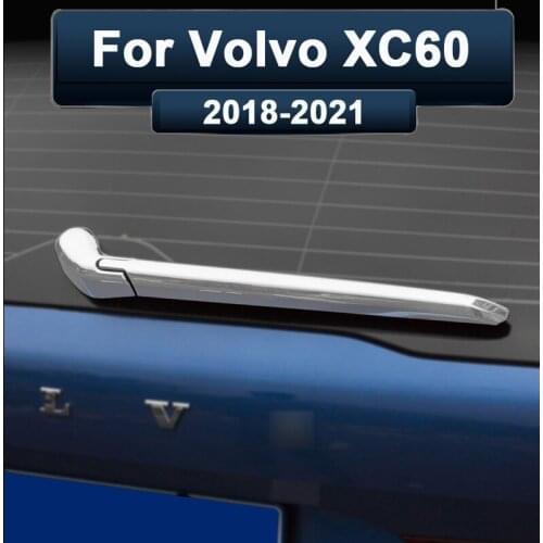 For Volvo XC60 2018 2019 2020 2021 ABS Chrome Rear Window Wiper Arm Blade Cover Trim Overlay Nozzle Molding Garnish Accessories