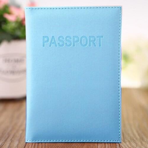 Women Men Passport Holder Immitation Leather Women Men Card Holder Desk Organizer 6 Colors