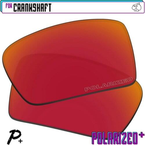 EZReplace Polarized Replacement Lenses for - Oakley Crankshaft Sunglasses - Red P Plus