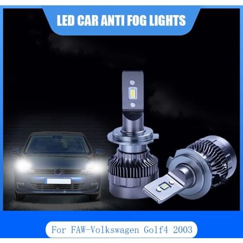 2Pcs For FAW-Volkswagen Golf4 2003 LED Car Lights Anti Fog Lamp H1 H7 9006 6000K 12V Car LED Light Headlight Bulbs Kit