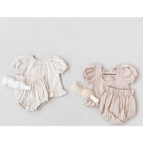 Newborn Baby Girls T-shirt Set Pull Summer Baby Clothing Set Princess Infant Outfits Girls Tops + Shorts 2Pcs Kids Clothes Set