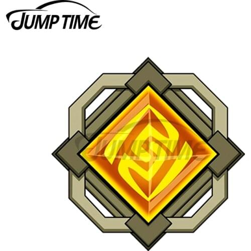 JumpTime 13 x 12cm Zhongli Vision Genshin Impact Vinyl Car Wrap Decal Car Stickers Car Body Motorcycle Sunscreen 3D Decoration