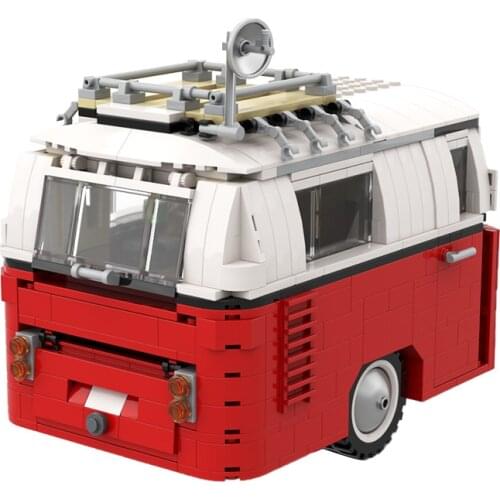 MOC High-Tech Spliceable Caravan Building Blocks Kit 10220 10221 Trailer Vehicle Tail Bricks Toys Children Birthday Gift