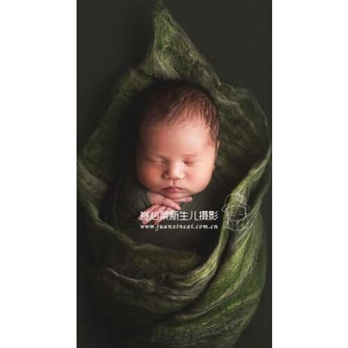 Basket Filler Blanket Newborn Photography pROPS 100% Fluffy Wool Felt Wrap Blanket Baby Posing Layer Fabric Photo Accessory