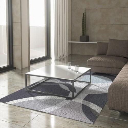 Cool Colors In Autumn And Winter Soft Dense Fluff Area Rug Modern Abstract Geometry Carpet Living Room Home Decoration Anti Slip