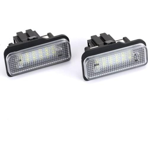 2PCS Number Plate Lamp For Mercedes W211 4D W203 5D W219 R171 2D 12V Car LED License Plate Light No Error Canbus for Benz White