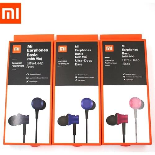 Xiaomi Mi Fresh 3.5mm In-Ear Earphone Wired Earbud Headset With Mic For Redmi 8A 9S K20 K30 Pro Max Mi CC9 A3 POCO X3 NFC Huawei