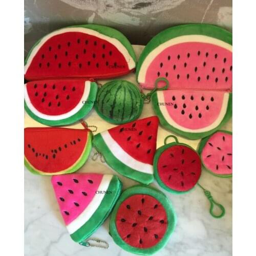 Multi Shapes- Watermelon 8-22CM Plush Gift Purse BAG , Plush toy purse