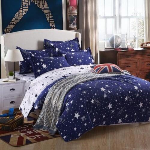 Bed Set Starry Sky Pattern Bed Linens 3pcs Bedding Set Duvet Cover+2pcs Pillowcase High Quality Luxury Soft Comeforter Set Queen