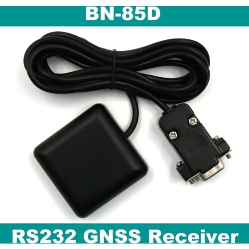 RS-232, RS232 level DB9 female connector GNSS receiver,Dual GPS/GLONASS receiver,GPS module, 35*35 antenna, BN-85D