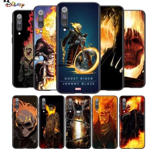 Silicone Black TPU Cover Ghost Rider For Xiaomi Mi 11 11i 10i 10T 10 9T 9SE 8 Ultra Lite Pro 5G Soft Phone Case