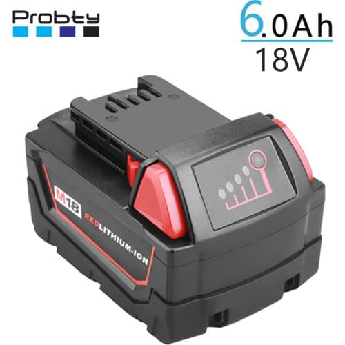 18V 6.0Ah Replacement Lithium Battery for Milwaukee M18 Power tool ion 18 v Batteries