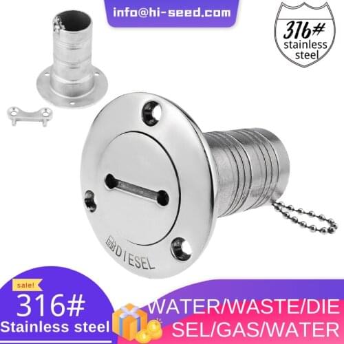 Stainless Steel 316 Fuel Filler Yacht Fuel Tank Water Filler Deck Filler