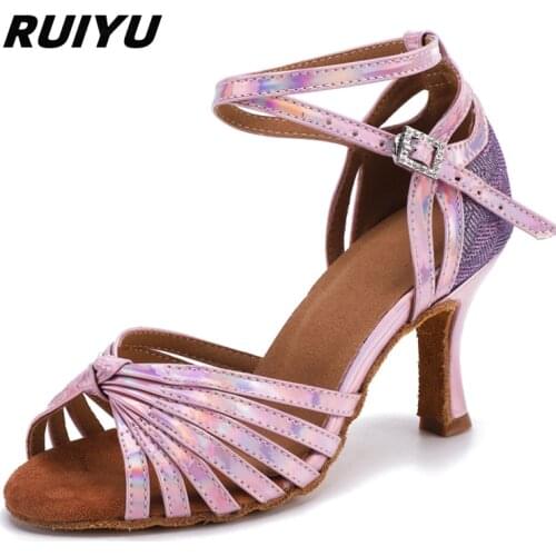 Dance Shoes Latin Dance Ladies Wedding Ballroom Dance Shoes National Standard Ballroom Dance Professional Dance Shoes Samba Lase